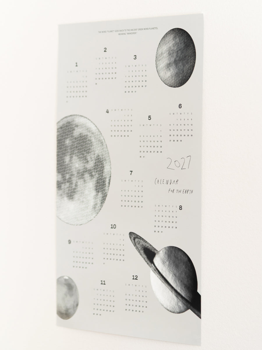 2027 CALENDAR FOR THE EARTH - SPACE SOUVENIR