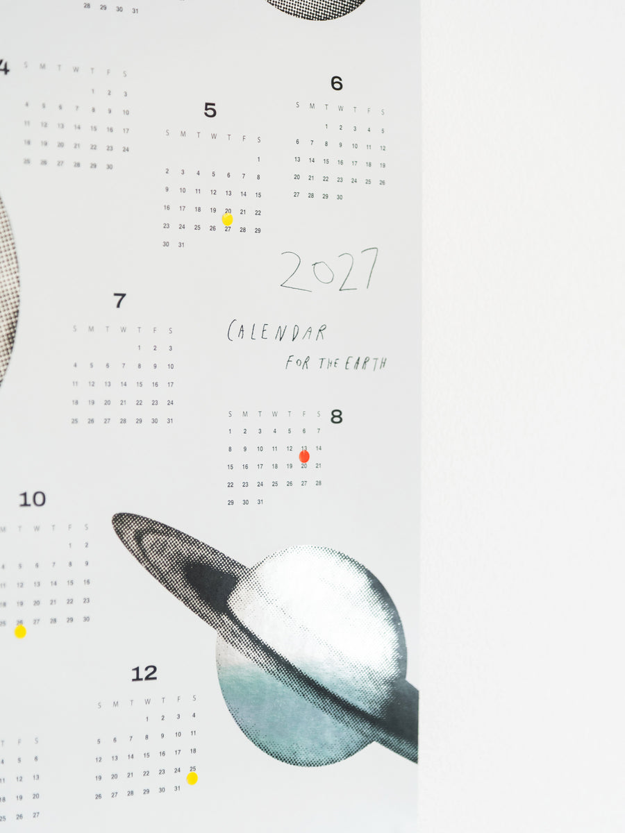 2027 CALENDAR FOR THE EARTH - SPACE SOUVENIR