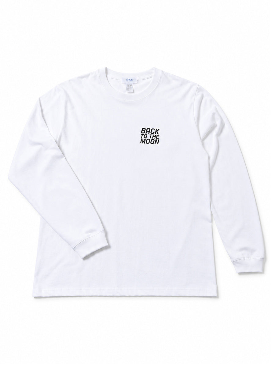 BACK TO THE MOON Long Tee - ホワイト - SPACE SOUVENIR