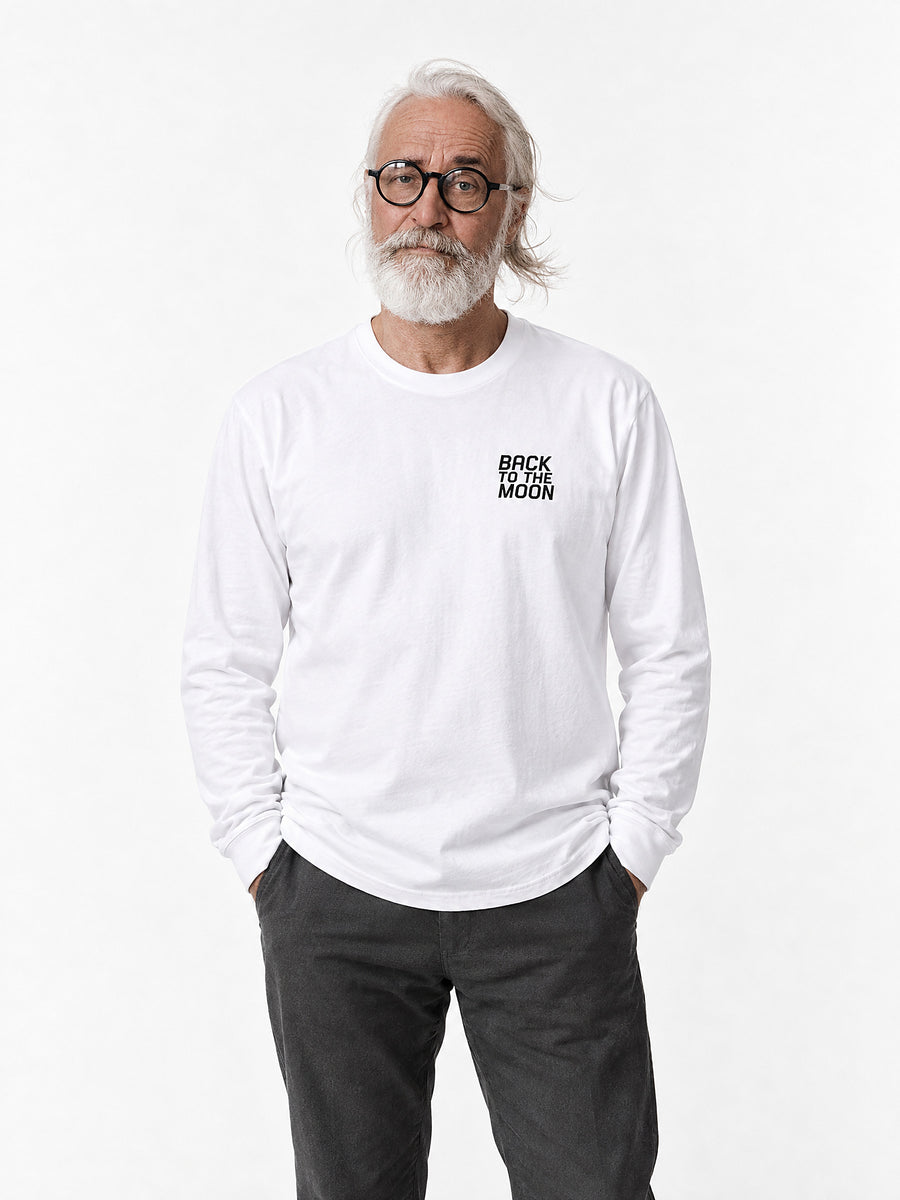 BACK TO THE MOON Long Tee - ホワイト - SPACE SOUVENIR