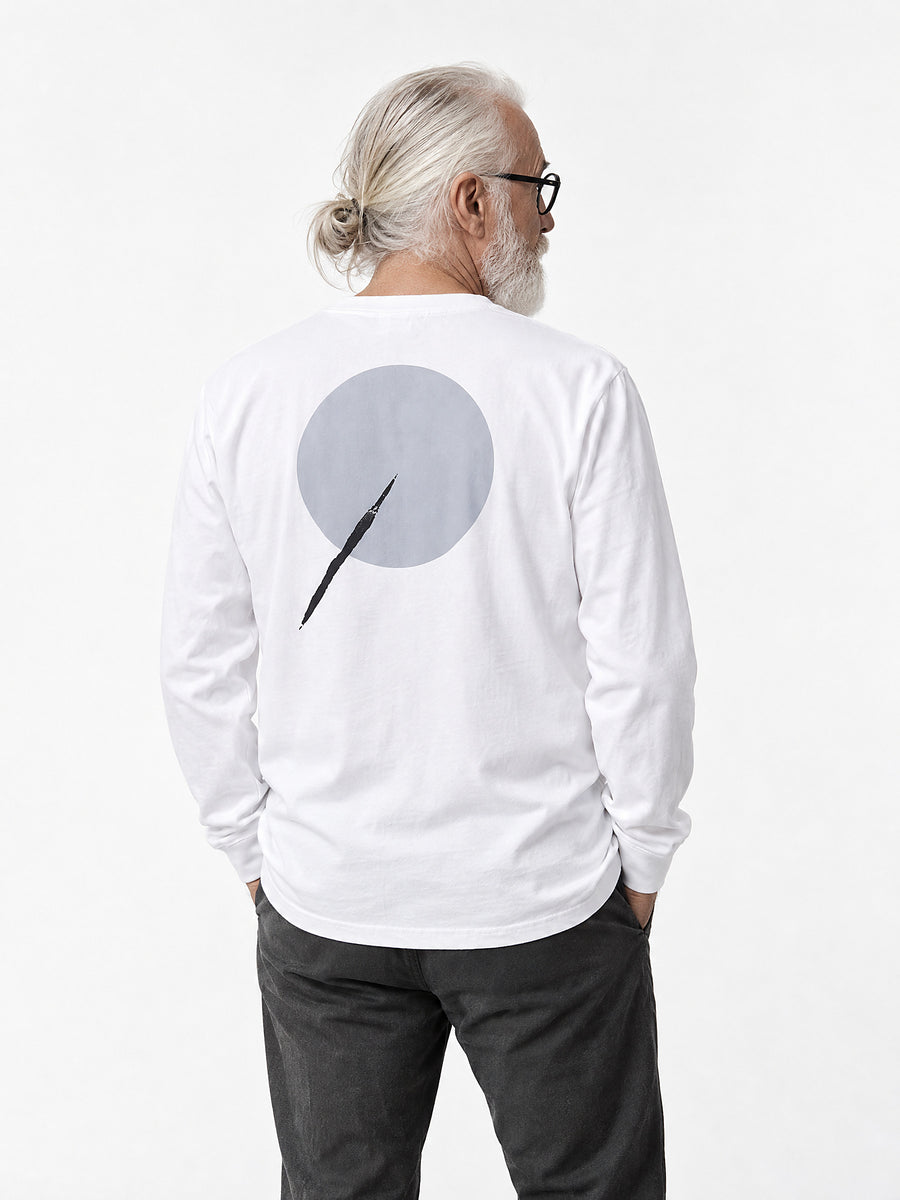 BACK TO THE MOON Long Tee - ホワイト - SPACE SOUVENIR