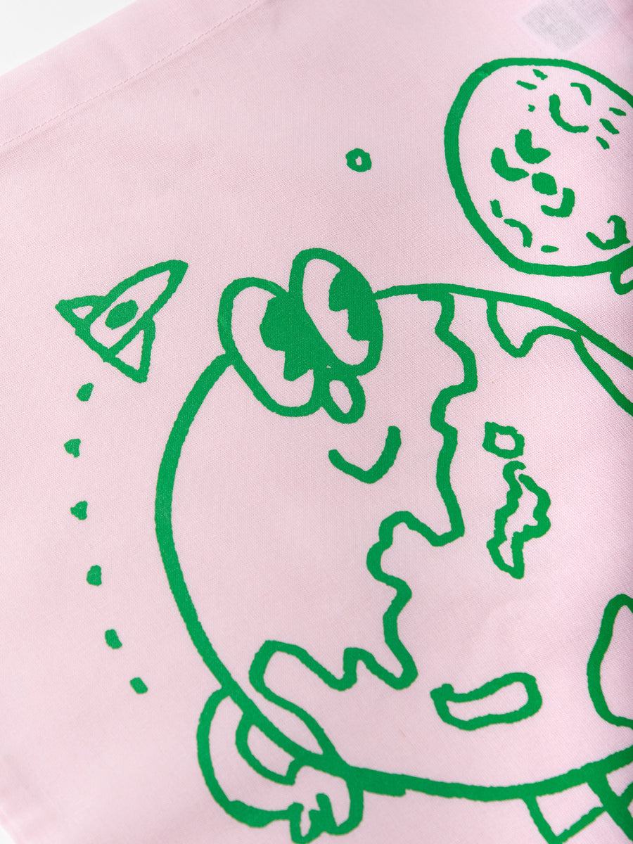 地球くん「友達は月」Tote - ライトピンク - SPACE SOUVENIR