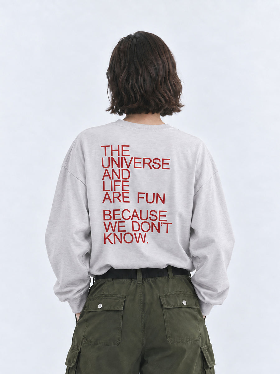 LIFE Long Tee - ヴィンテージグレー - SPACE SOUVENIR