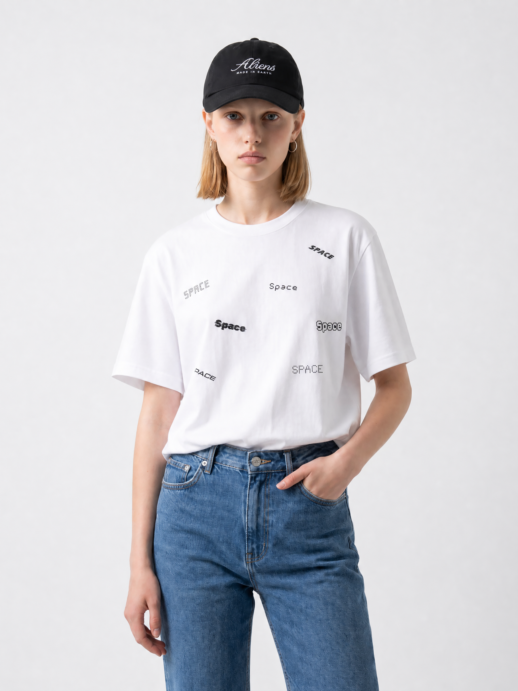 Space Tee / WHITE｜宇宙デザインTシャツ ユニセックス｜SPACE SOUVENIR