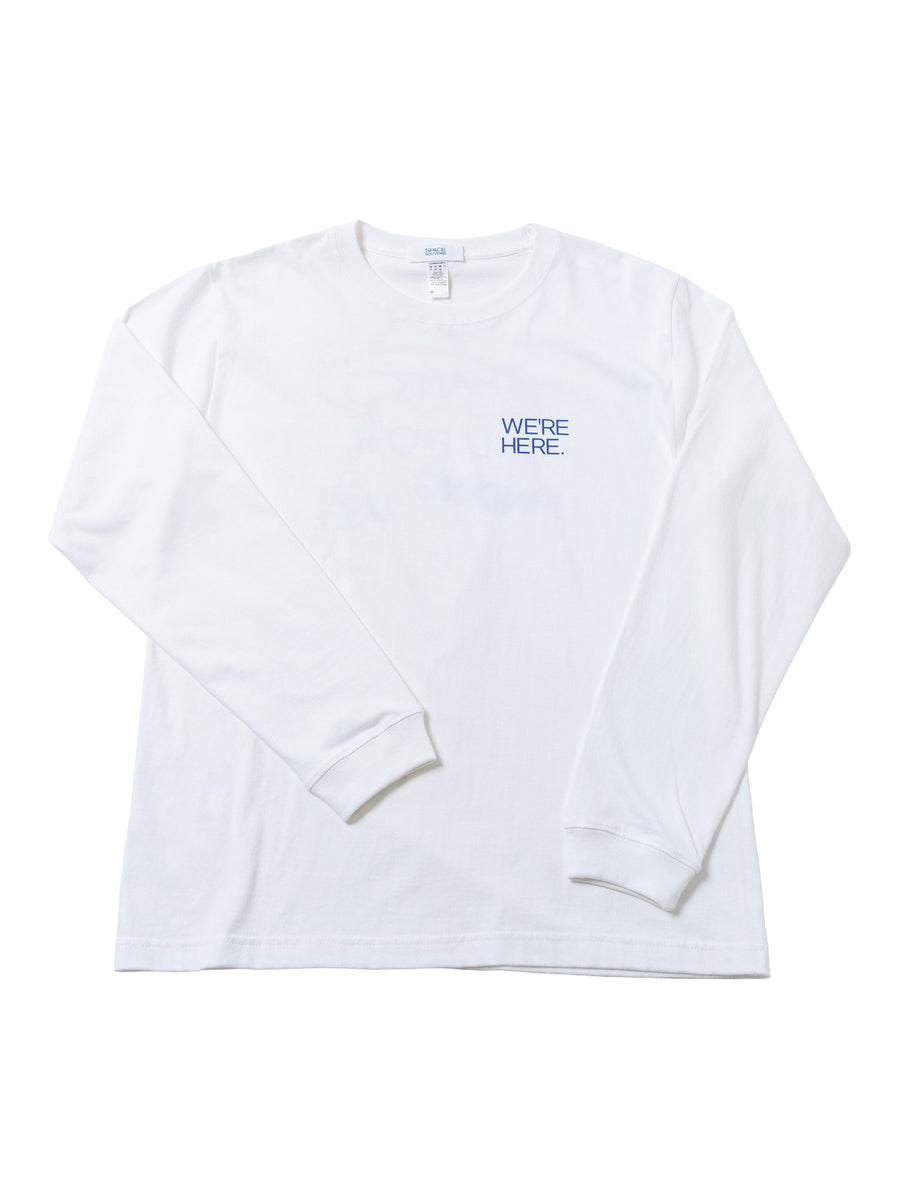 THANK U FOR Long Tee - ホワイト - SPACE SOUVENIR
