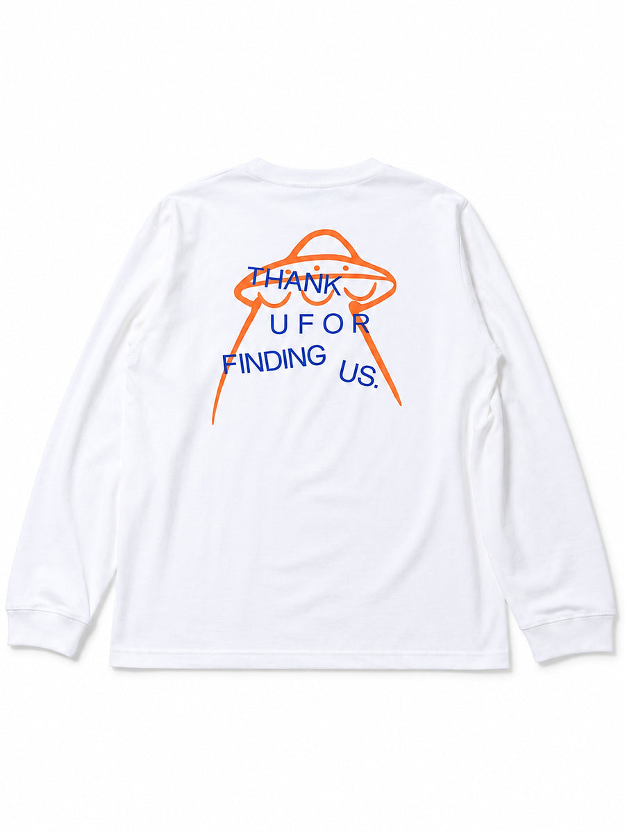 THANK U FOR Long Tee - ホワイト - SPACE SOUVENIR