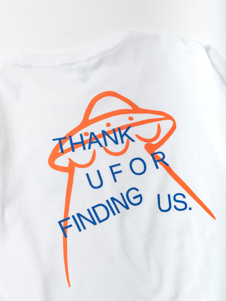 THANK U FOR Long Tee - ホワイト - SPACE SOUVENIR
