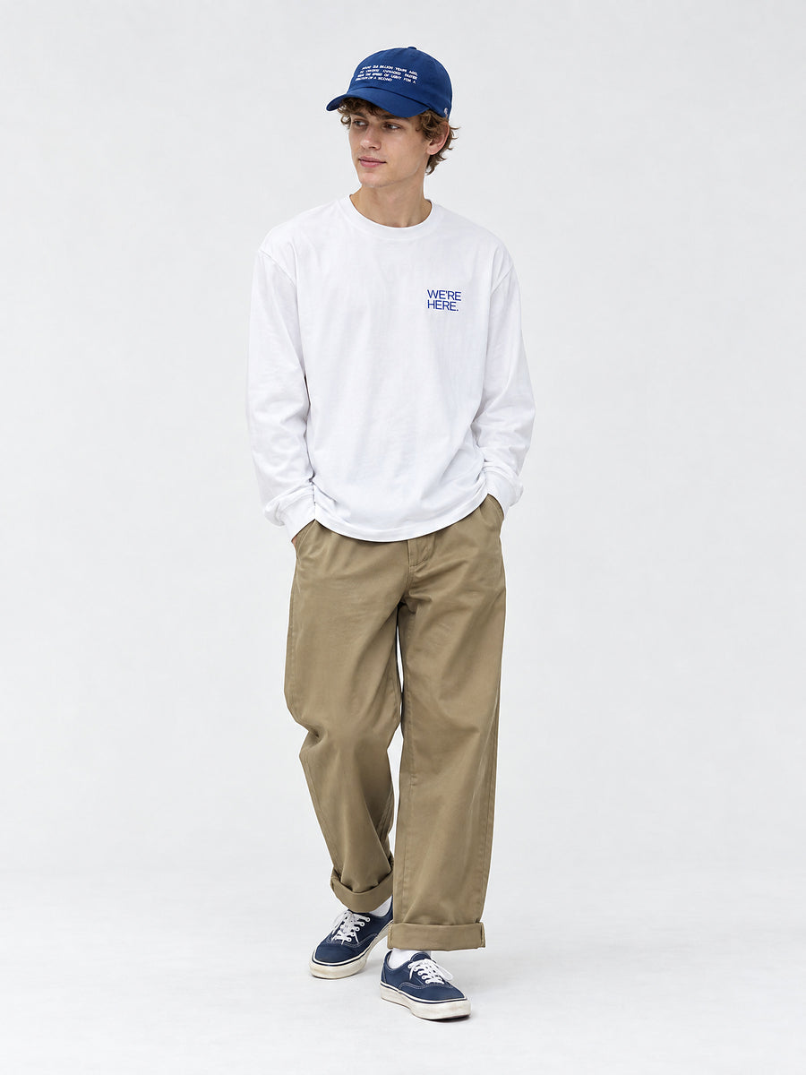 THANK U FOR Long Tee - ホワイト - SPACE SOUVENIR