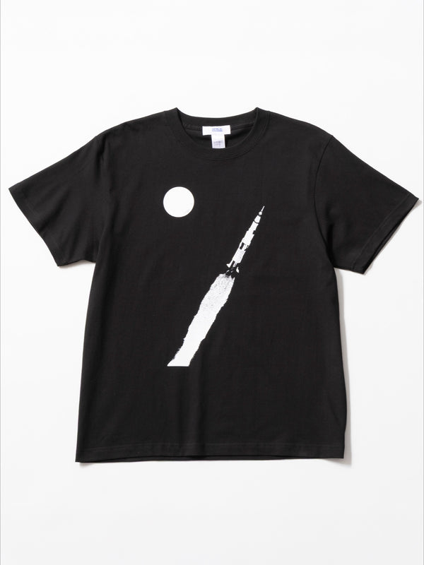 To the moon again Tee - ブラック - SPACE SOUVENIR