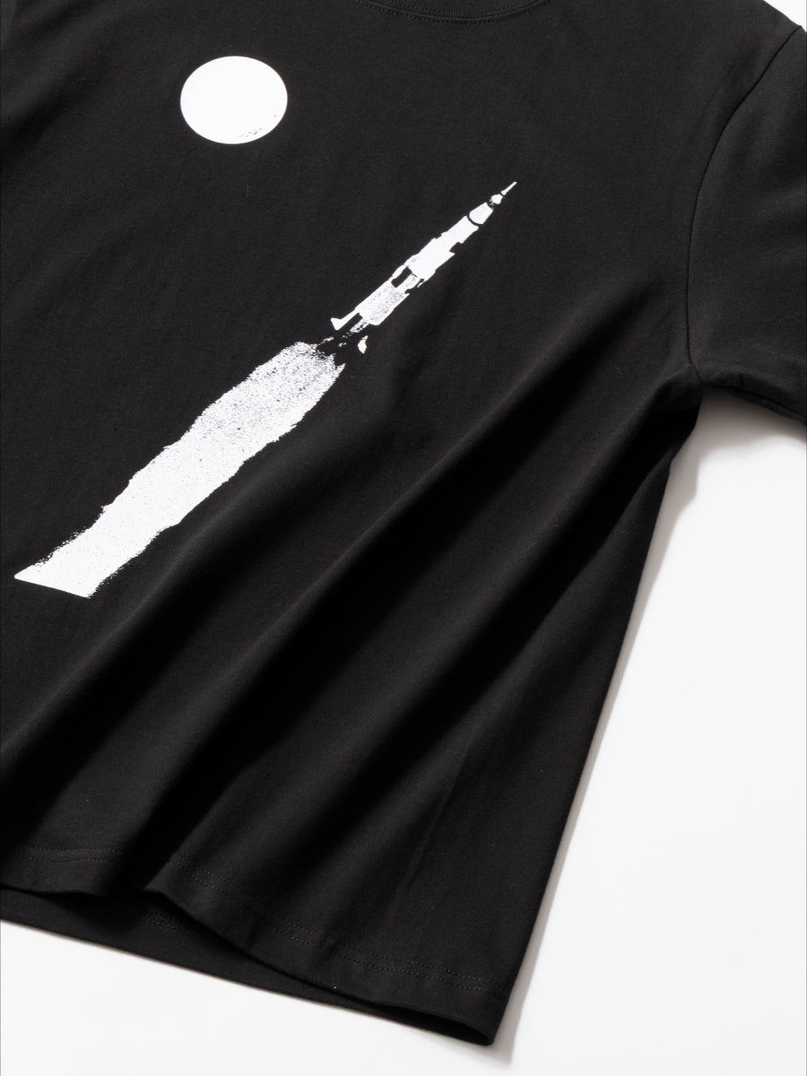 To the moon again Tee - ブラック - SPACE SOUVENIR
