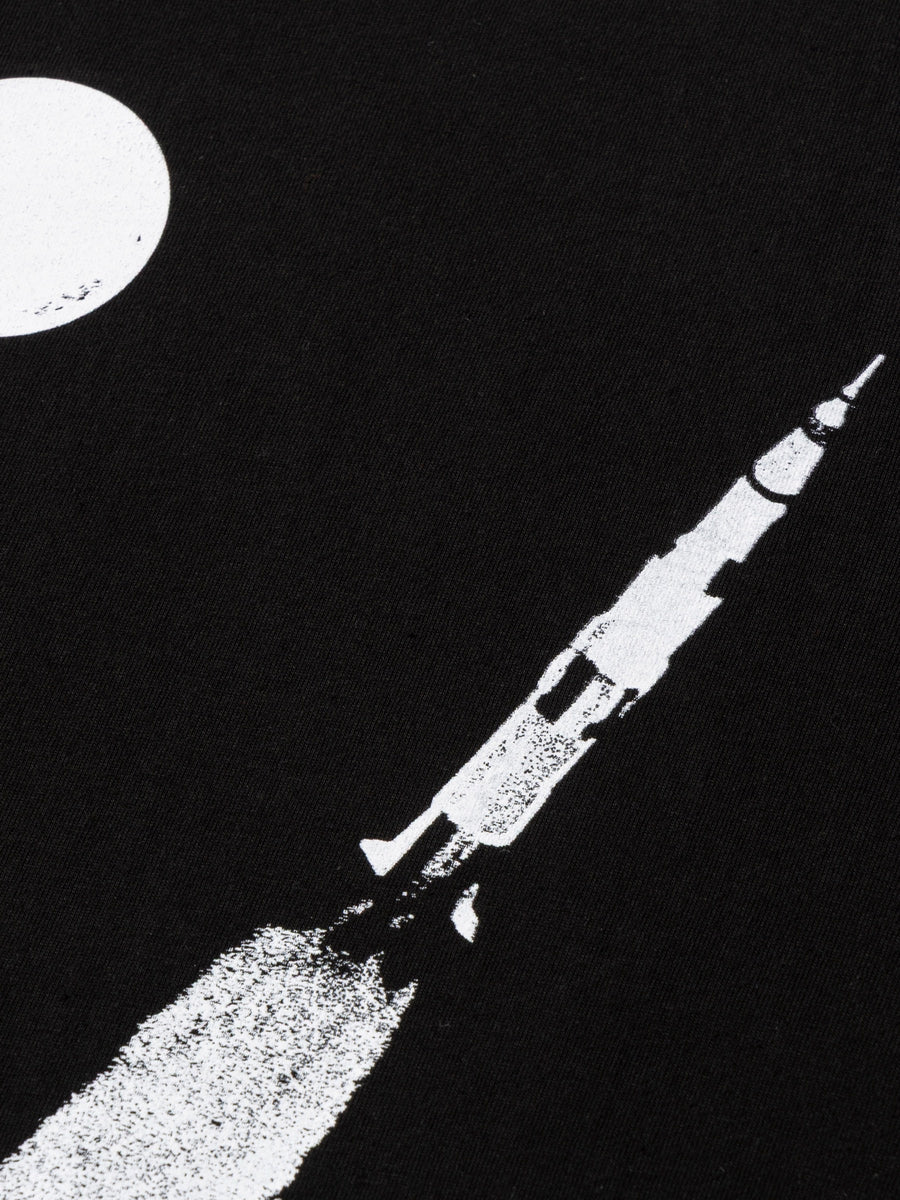 To the moon again Tee - ブラック - SPACE SOUVENIR